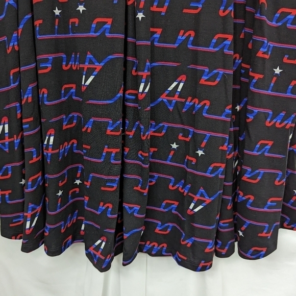 LuLaRoe Americana A-Line Skirt Sz L - Picture 4 of 9